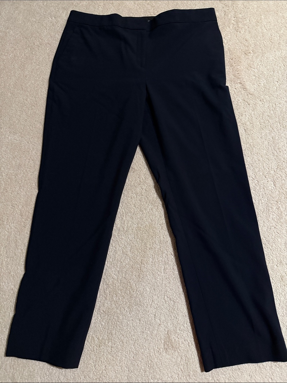Ann Taylor Navy Straight-Leg Dress Pants - Picture 1 of 6